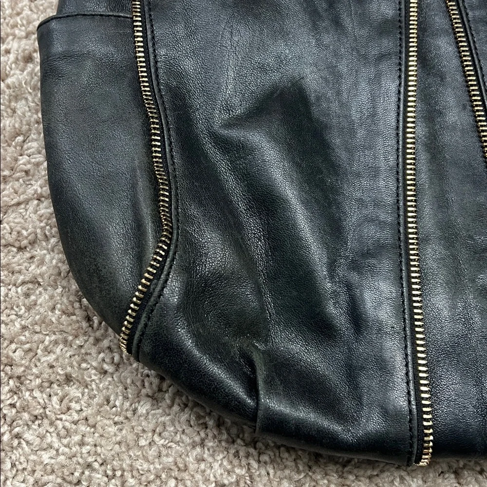 Michael Kors Black Shoulder Bag with Gold Accents